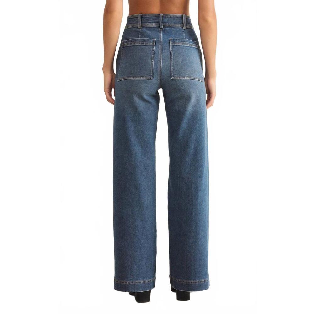 NEW Z SUPPLY bradley denim pant in blue - Picture 3 of 4